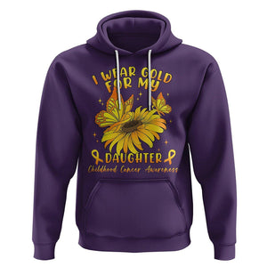 Childhood Cancer Awareness Hoodie I Wear Gold For My Daughter TS02 Purple Printyourwear