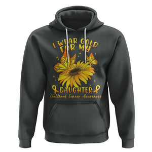 Childhood Cancer Awareness Hoodie I Wear Gold For My Daughter TS02 Dark Heather Printyourwear