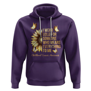 Childhood Cancer Awareness Hoodie I Wear Gold For Someone Means Everything TS02 Purple Printyourwear