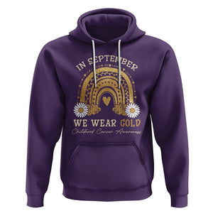 Childhood Cancer Awareness Hoodie In September We Wear Gold Rainbow TS02 Purple Printyourwear