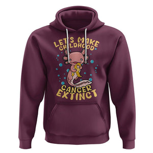 Childhood Cancer Awareness Hoodie Make Extinct Axolotl Pediatric Cancer TS02 Maroon Printyourwear