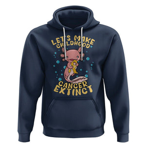 Childhood Cancer Awareness Hoodie Make Extinct Axolotl Pediatric Cancer TS02 Navy Printyourwear