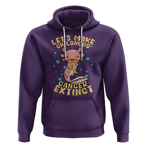 Childhood Cancer Awareness Hoodie Make Extinct Axolotl Pediatric Cancer TS02 Purple Printyourwear