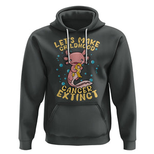 Childhood Cancer Awareness Hoodie Make Extinct Axolotl Pediatric Cancer TS02 Dark Heather Printyourwear