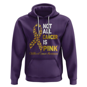 Childhood Cancer Awareness Hoodie Not All Cancer Is Pink Gold Ribbon Support TS02 Purple Printyourwear