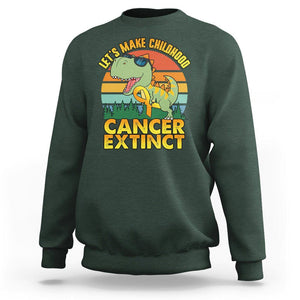 Childhood Cancer Awareness Sweatshirt Make Extinct Dinosaur Pediatric Cancer TS02 Dark Forest Green Printyourwear