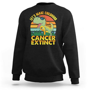 Childhood Cancer Awareness Sweatshirt Make Extinct Dinosaur Pediatric Cancer TS02 Black Printyourwear