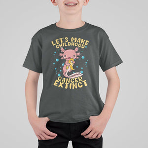 Childhood Cancer Awareness T Shirt For Kid Make Extinct Axolotl Pediatric Cancer TS02 Dark Heather Printyourwear