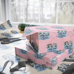 Chinga La Migra Wrapping Paper Roll Cute Cat Melting Ice Pro Immigrant TS11 Light Pink Print Your Wear