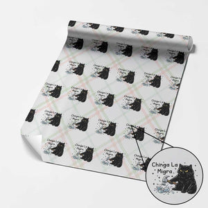 Chinga La Migra Wrapping Paper Roll Funny Cat Immigration Support TS12 Christmas Plaid Print Your Wear