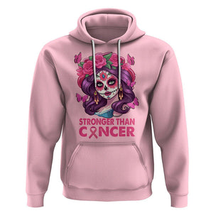 Chingona Breast Cancer Warrior Hoodie Mexican Pink Ribbon Stronger Than Breast Cancer TS02 Light Pink Printyourwear