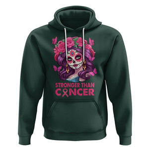 Chingona Breast Cancer Warrior Hoodie Mexican Pink Ribbon Stronger Than Breast Cancer TS02 Dark Forest Green Printyourwear