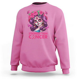 Chingona Breast Cancer Warrior Sweatshirt Mexican Pink Ribbon Stronger Than Breast Cancer TS02 Azalea Printyourwear