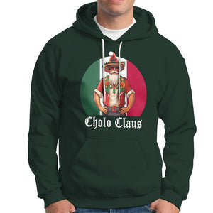 Cholo Claus Christmas Funny Mexican Santa Sombrero Feliz Navidad Hoodie TS09 Dark Forest Green Printyourwear