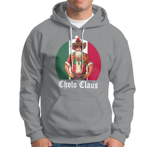 Cholo Claus Christmas Funny Mexican Santa Sombrero Feliz Navidad Hoodie TS09 Sport Gray Printyourwear