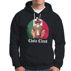 Cholo Claus Christmas Funny Mexican Santa Sombrero Feliz Navidad Hoodie TS09 Black Printyourwear