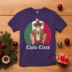 Cholo Claus Christmas Funny Mexican Santa Sombrero Feliz Navidad T Shirt TS09 Purple Printyourwear