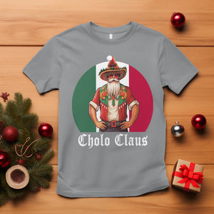 Cholo Claus Christmas Funny Mexican Santa Sombrero Feliz Navidad T Shirt TS09 Sport Gray Printyourwear