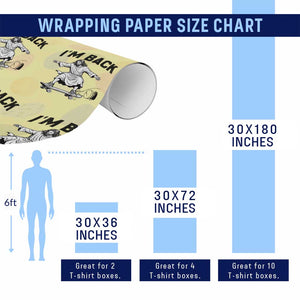Christian Easter Wrapping Paper Roll Funny Skateboard Jesus I am Back TS14 Print Your Wear