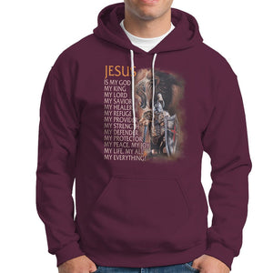 Christian Faith Hoodie Jesus Is My God My Life My Everything TS02 Maroon Printyourwear