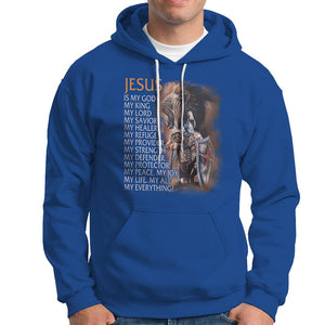 Christian Faith Hoodie Jesus Is My God My Life My Everything TS02 Royal Blue Printyourwear