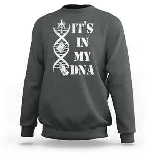 Christian Faith Sweatshirt It's In My DNA Bible Christian Cross Pray TS02 Dark Heather Printyourwear