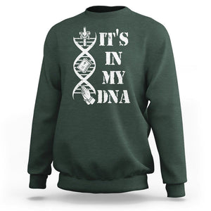 Christian Faith Sweatshirt It's In My DNA Bible Christian Cross Pray TS02 Dark Forest Green Printyourwear