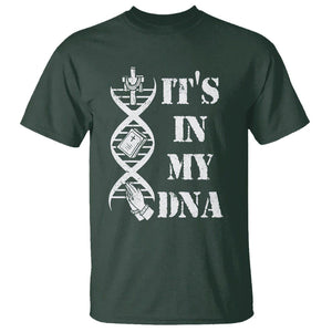 Christian Faith T Shirt It's In My DNA Bible Christian Cross Pray TS02 Dark Forest Green Printyourwear