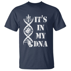 Christian Faith T Shirt It's In My DNA Bible Christian Cross Pray TS02 Navy Printyourwear