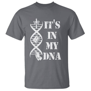 Christian Faith T Shirt It's In My DNA Bible Christian Cross Pray TS02 Charcoal Printyourwear