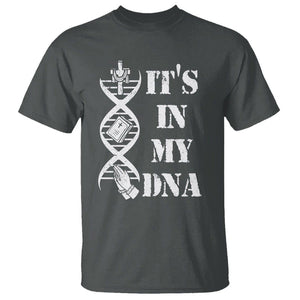 Christian Faith T Shirt It's In My DNA Bible Christian Cross Pray TS02 Dark Heather Printyourwear