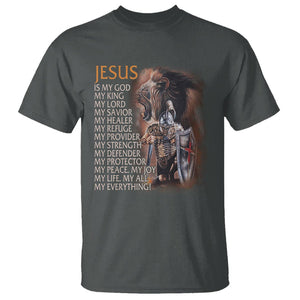 Christian Faith T Shirt Jesus Is My God My Life My Everything TS02 Dark Heather Printyourwear