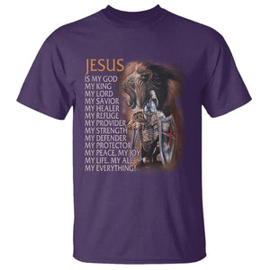 Christian Faith T Shirt Jesus Is My God My Life My Everything TS02 Purple Printyourwear