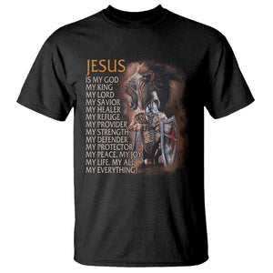 Christian Faith T Shirt Jesus Is My God My Life My Everything TS02 Black Printyourwear