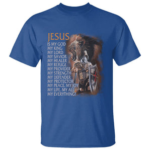 Christian Faith T Shirt Jesus Is My God My Life My Everything TS02 Royal Blue Printyourwear