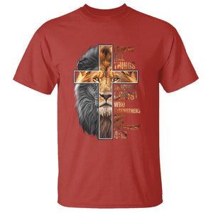 Christian Faith T Shirt Lion I Can Do All Things Through Christ Who Strengthers Me TS09 Red Printyourwear