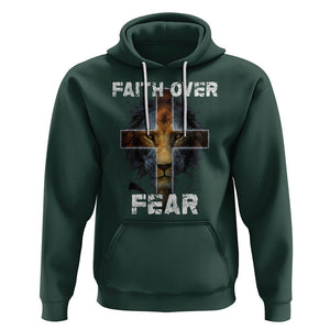 Christian Hoodie Faith Over Fear TS02 Dark Forest Green Printyourwear