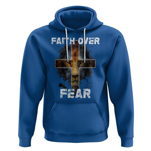 Christian Hoodie Faith Over Fear TS02 Royal Blue Printyourwear