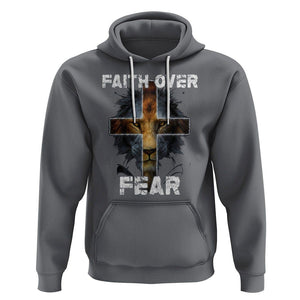 Christian Hoodie Faith Over Fear TS02 Charcoal Printyourwear