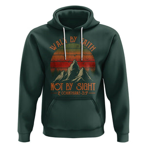 Christian Hoodie Walk By Faith Not By Sight TS09 Dark Forest Green Printyourwear