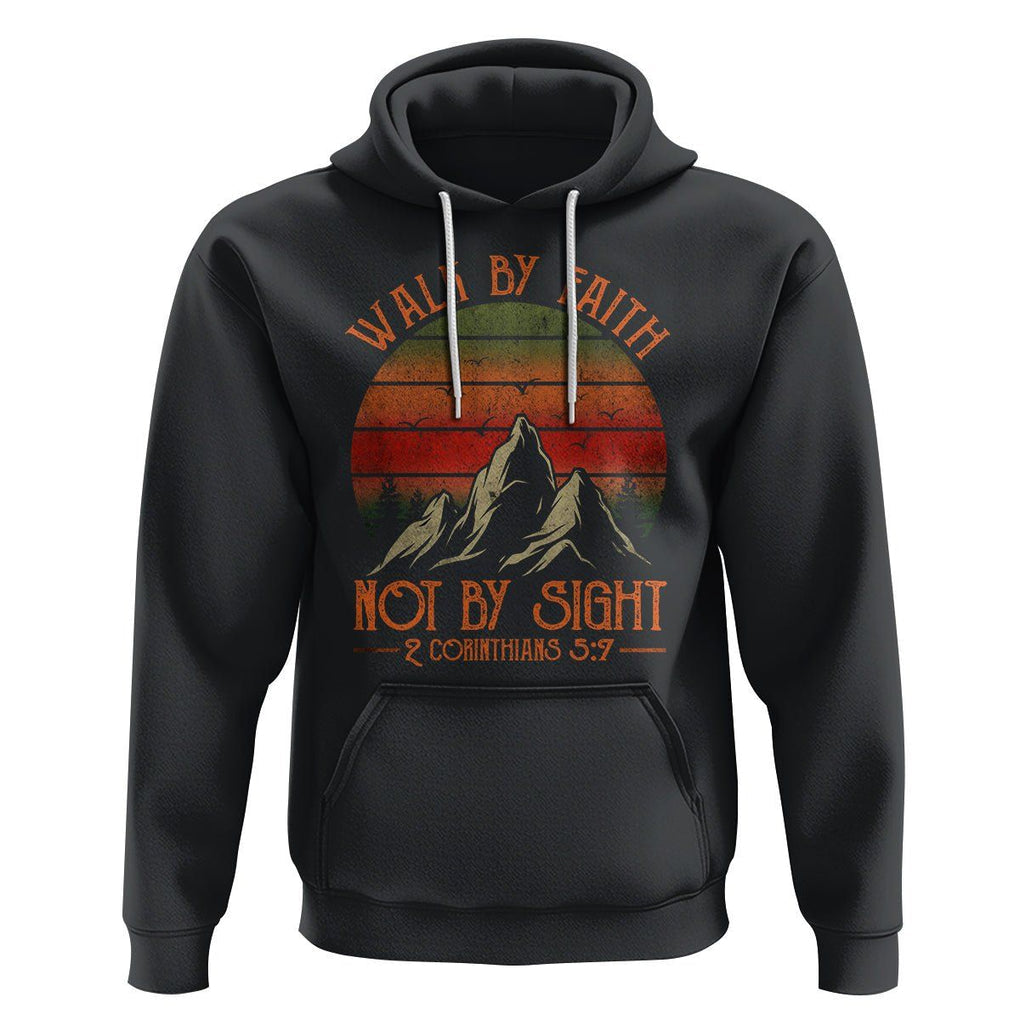 Christian Hoodie Walk By Faith Not By Sight TS09 Black Printyourwear