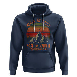 Christian Hoodie Walk By Faith Not By Sight TS09 Navy Printyourwear