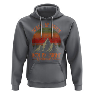 Christian Hoodie Walk By Faith Not By Sight TS09 Charcoal Printyourwear