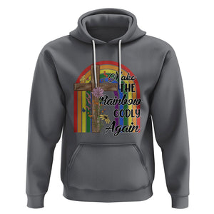 Christian LGBT Pride Hoodie Make The Rainbow Godly Again TS02 Charcoal Printyourwear