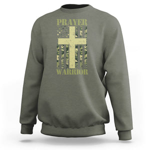 Christian Patriotic Sweatshirt Prayer Warrior Camo American Flag Bible Verse Faith Jesus TS02 Printyourwear