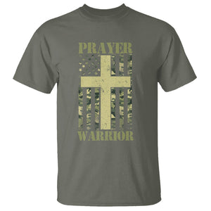 Christian Patriotic T Shirt Prayer Warrior Camo American Flag Bible Verse Faith Jesus TS02 Printyourwear