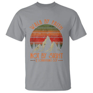 Christian T Shirt Walk By Faith Not By Sight TS09 Sport Gray Printyourwear