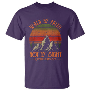 Christian T Shirt Walk By Faith Not By Sight TS09 Purple Printyourwear