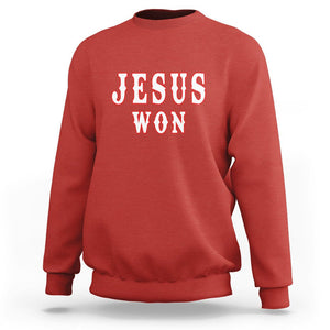 Christianity Religion Jesus Won Texas Sweatshirt TS02 Red Printyourwear