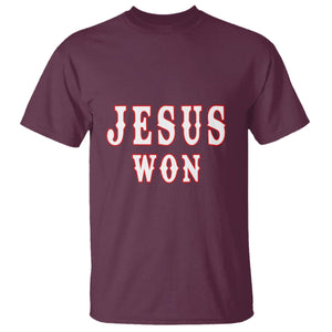 Christianity Religion Jesus Won Texas T Shirt TS02 Maroon Printyourwear